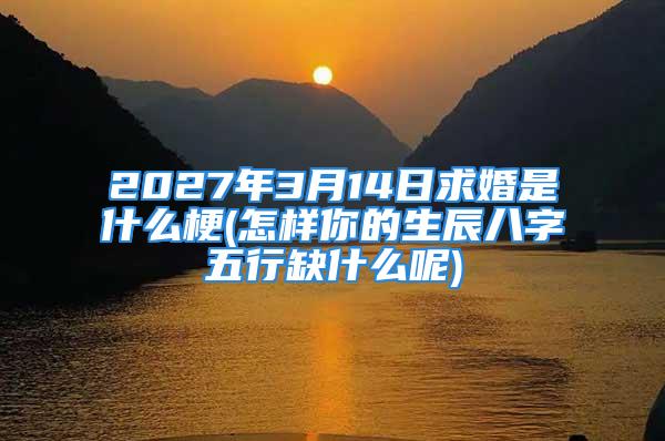 2027年3月14日求婚是什么梗(怎样你的生辰八字五行缺什么呢)