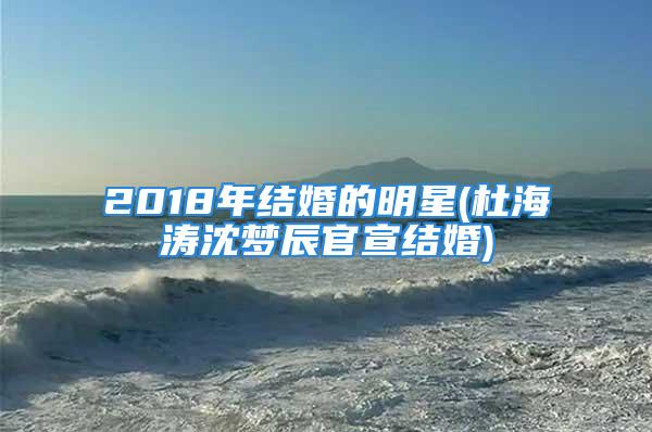 2018年结婚的明星(杜海涛沈梦辰官宣结婚)