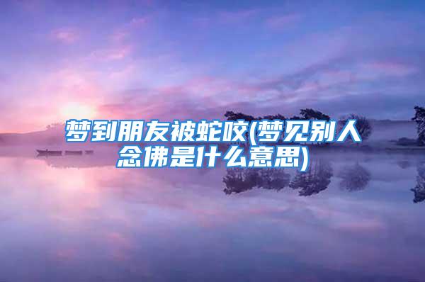 梦到朋友被蛇咬(梦见别人念佛是什么意思)