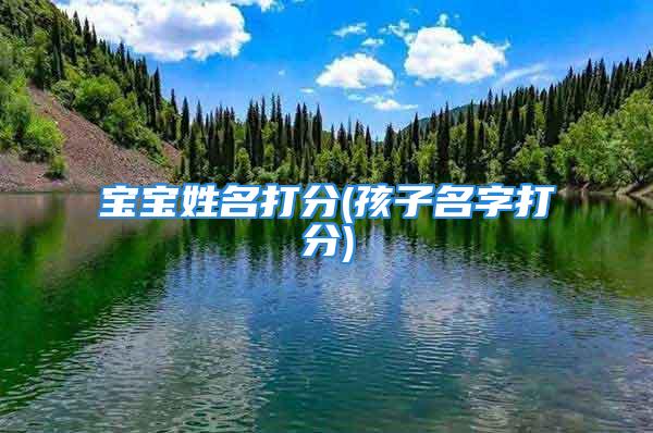 宝宝姓名打分(孩子名字打分)