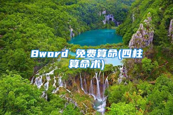 8word 免费算命(四柱算命术)