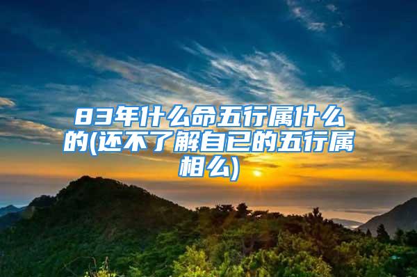 83年什么命五行属什么的(还不了解自已的五行属相么)