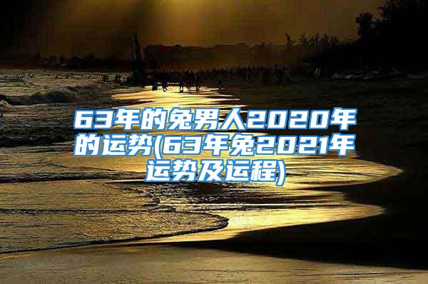 63年的兔男人2020年的运势(63年兔2021年运势及运程)