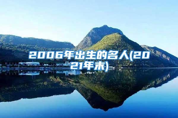 2006年出生的名人(2021年末)