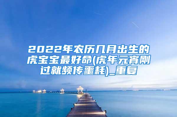 2022年农历几月出生的虎宝宝最好命(虎年元宵刚过就频传噩耗)_重复