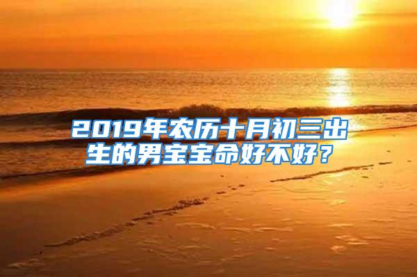 2019年农历十月初三出生的男宝宝命好不好？