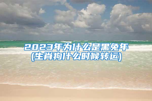 2023年为什么是黑兔年(生肖狗什么时候转运)