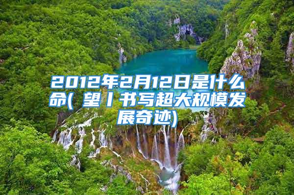 2012年2月12日是什么命(瞭望丨书写超大规模发展奇迹)