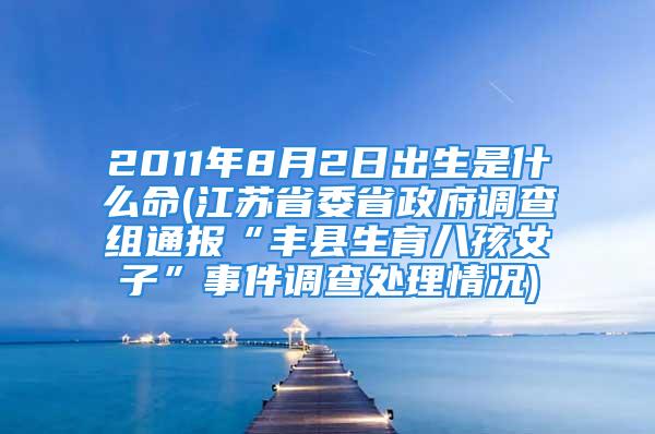 2011年8月2日出生是什么命(江苏省委省政府调查组通报“丰县生育八孩女子”事件调查处理情况)