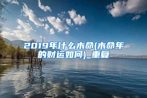 2019年什么木命(木命年的财运如何)_重复