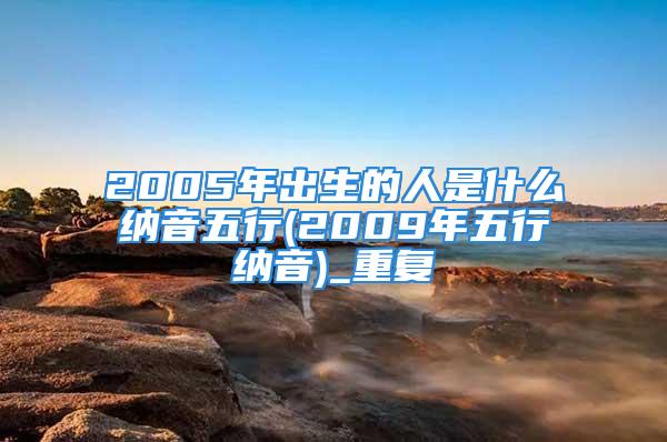 2005年出生的人是什么纳音五行(2009年五行纳音)_重复