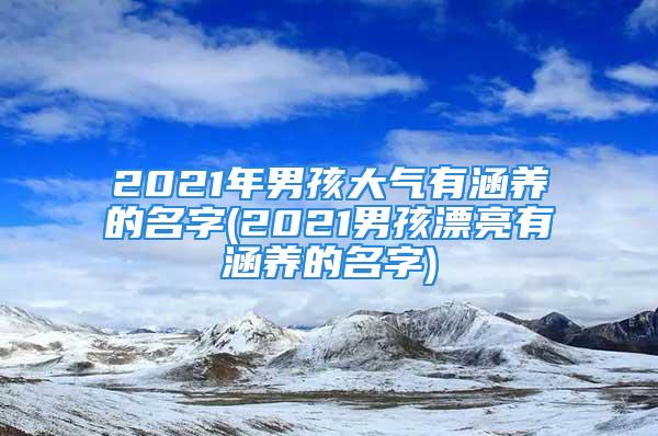 2021年男孩大气有涵养的名字(2021男孩漂亮有涵养的名字)