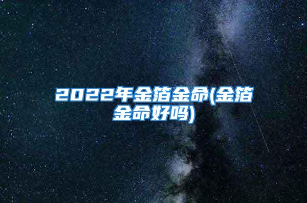 2022年金箔金命(金箔金命好吗)