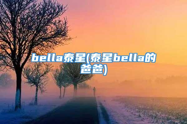 bella泰星(泰星bella的爸爸)