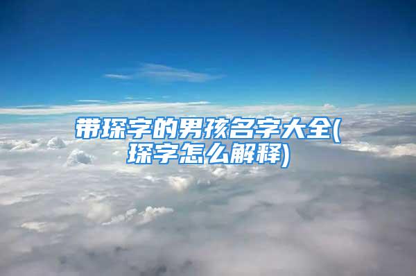 带琛字的男孩名字大全(琛字怎么解释)