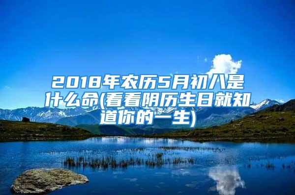 2018年农历5月初八是什么命(看看阴历生日就知道你的一生)