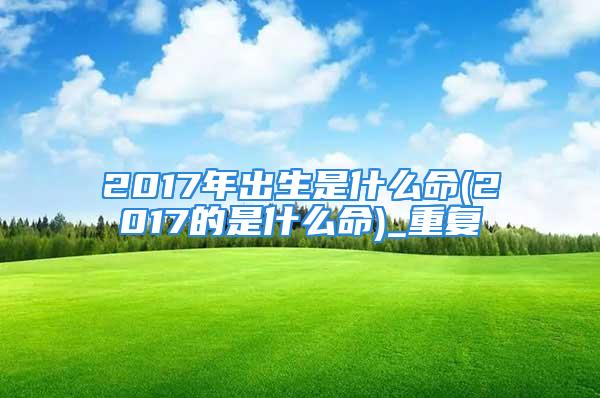 2017年出生是什么命(2017的是什么命)_重复