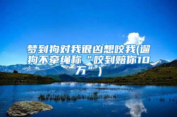 梦到狗对我很凶想咬我(遛狗不牵绳称“咬到赔你10万”)