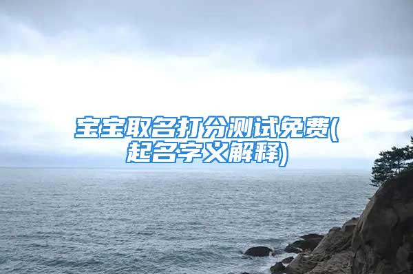 宝宝取名打分测试免费(起名字义解释)