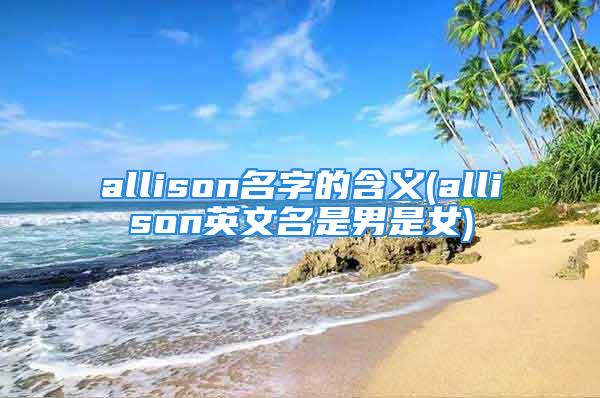 allison名字的含义(allison英文名是男是女)