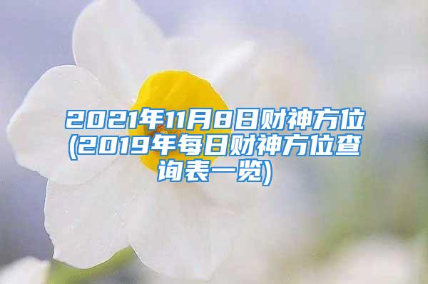 2021年11月8日财神方位(2019年每日财神方位查询表一览)