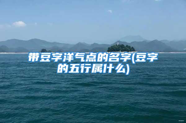 带豆字洋气点的名字(豆字的五行属什么)