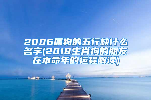 2006属狗的五行缺什么名字(2018生肖狗的朋友在本命年的运程解读)