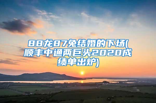 88龙87兔结婚的下场(顺丰中通两巨头2020成绩单出炉)