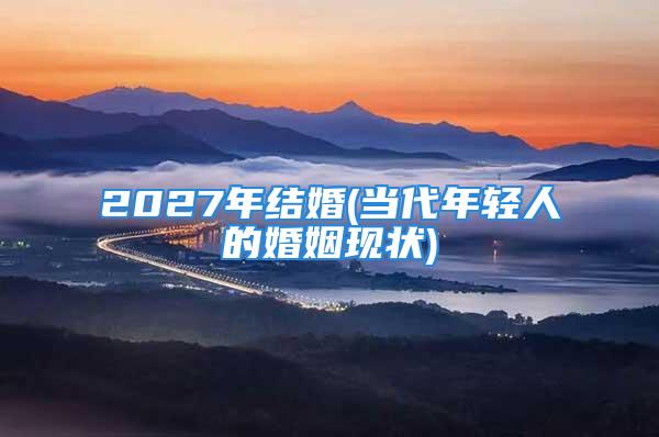 2027年结婚(当代年轻人的婚姻现状)