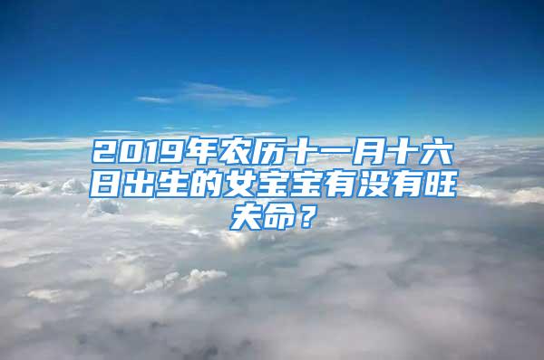 2019年农历十一月十六日出生的女宝宝有没有旺夫命？