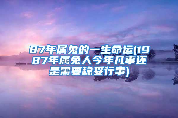 87年属兔的一生命运(1987年属兔人今年凡事还是需要稳妥行事)