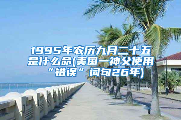 1995年农历九月二十五是什么命(美国一神父使用“错误”词句26年)