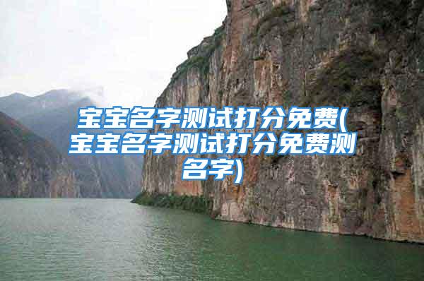 宝宝名字测试打分免费(宝宝名字测试打分免费测名字)