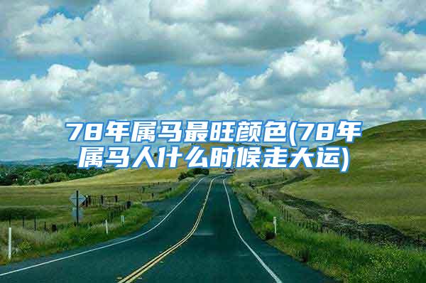 78年属马最旺颜色(78年属马人什么时候走大运)