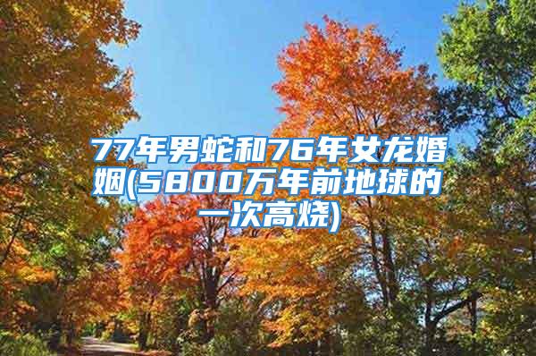 77年男蛇和76年女龙婚姻(5800万年前地球的一次高烧)