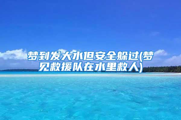 梦到发大水但安全躲过(梦见救援队在水里救人)