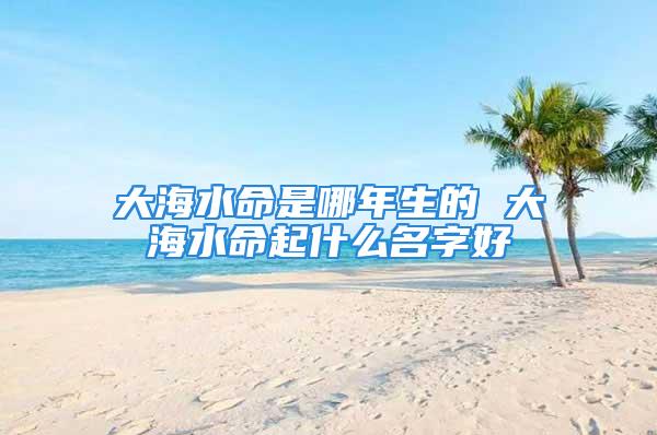 大海水命是哪年生的 大海水命起什么名字好