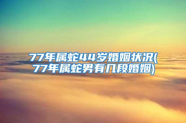 77年属蛇44岁婚姻状况(77年属蛇男有几段婚姻)