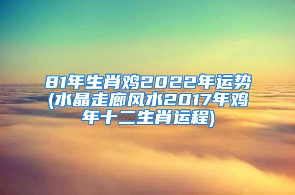 81年生肖鸡2022年运势(水晶走廊风水2017年鸡年十二生肖运程)