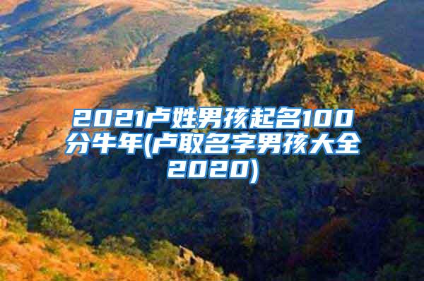 2021卢姓男孩起名100分牛年(卢取名字男孩大全2020)