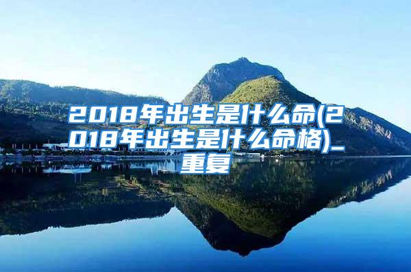 2018年出生是什么命(2018年出生是什么命格)_重复