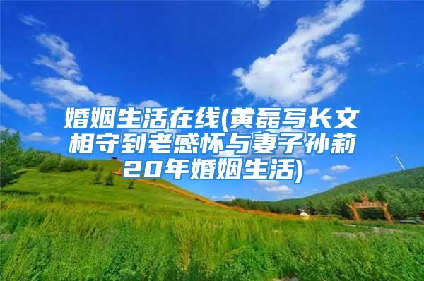 婚姻生活在线(黄磊写长文相守到老感怀与妻子孙莉20年婚姻生活)