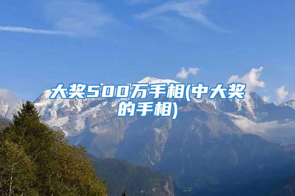 大奖500万手相(中大奖的手相)