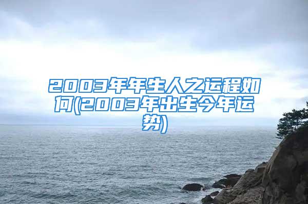 2003年年生人之运程如何(2003年出生今年运势)