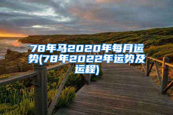 78年马2020年每月运势(78年2022年运势及运程)