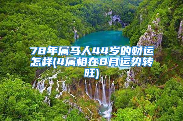 78年属马人44岁的财运怎样(4属相在8月运势转旺)