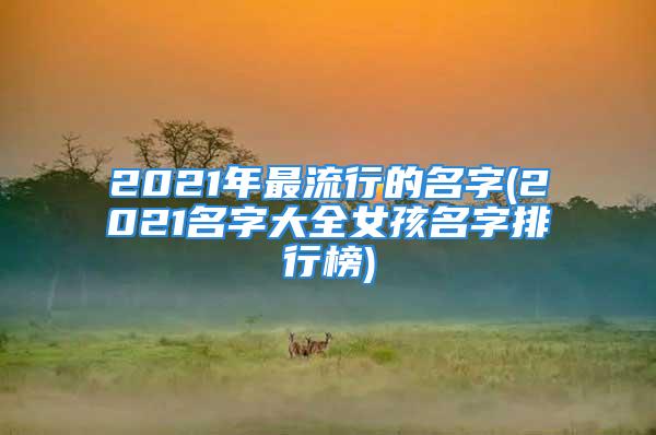 2021年最流行的名字(2021名字大全女孩名字排行榜)