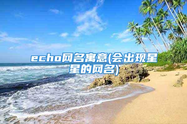 echo网名寓意(会出现星星的网名)