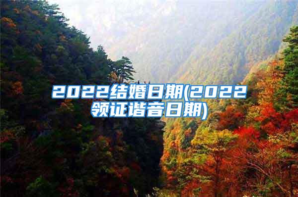 2022结婚日期(2022领证谐音日期)