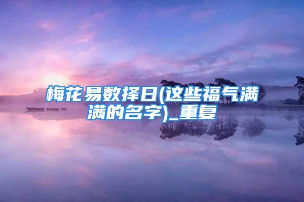 梅花易数择日(这些福气满满的名字)_重复